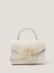 Monsoon Natural Organza Flower Glitter Bag - Image 1 of 4