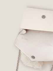 Monsoon Natural Organza Flower Glitter Bag - Image 4 of 4