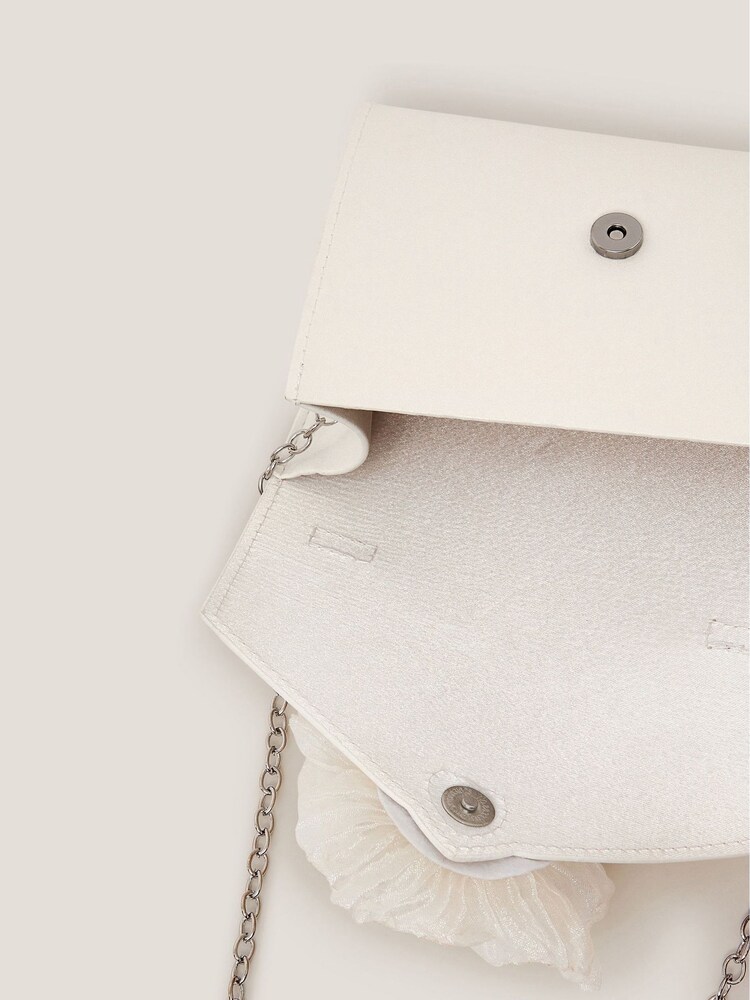 Monsoon Natural Organza Flower Glitter Bag - Image 4 of 4