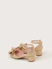 Monsoon Gold Patent Bow Two-Part Heels - Image 3 of 3
