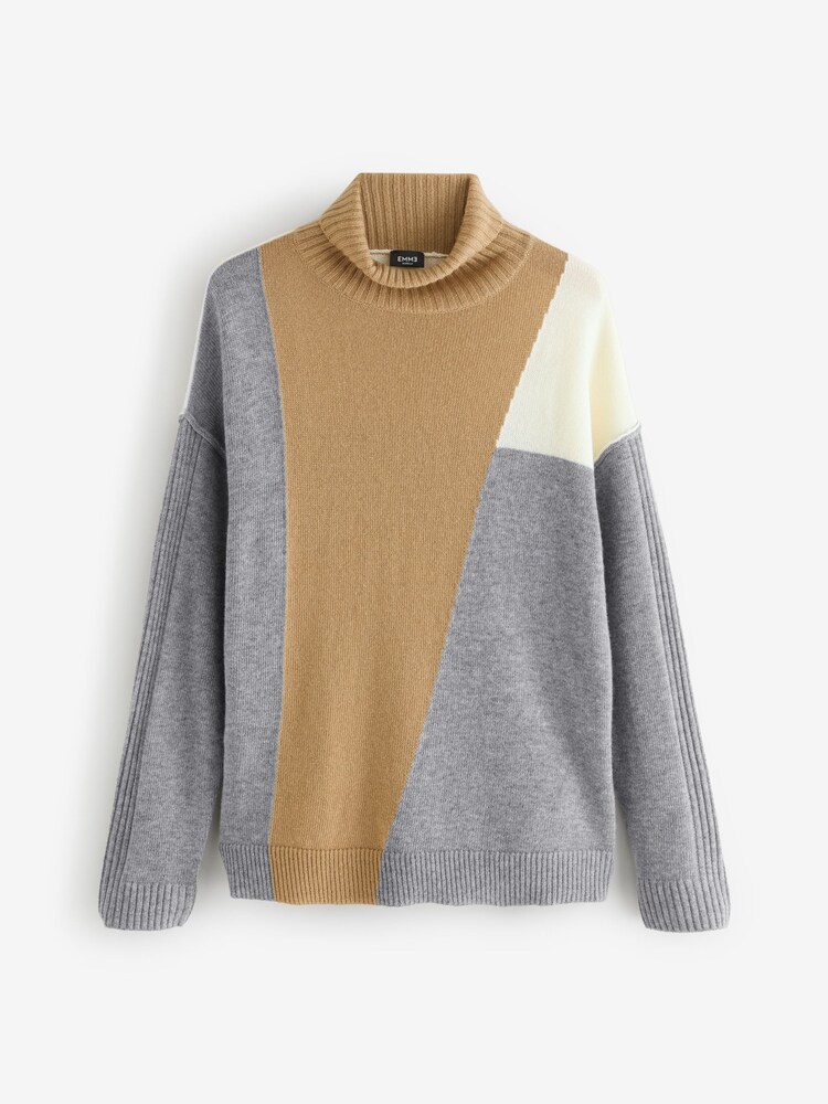Emme Marella Biro Turtle Neck Knitted Brown Jumper - Slika 1 iz 1