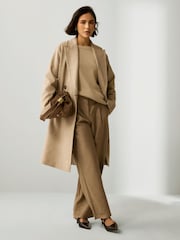 Emme Marella Blue Roll Double Breasted Coat - Image 1 of 6