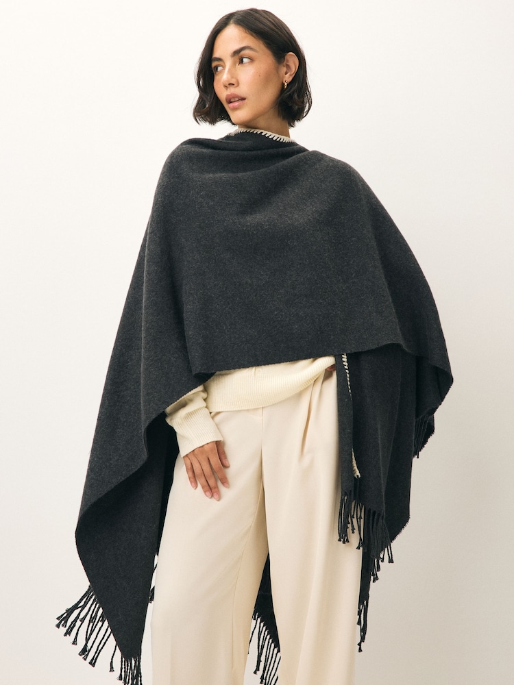 Emme Marella Grey Heidi Shawl - Imagem 1 de 4