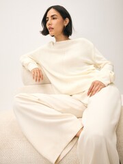 Emme Marella Cennare Knitted Crew Neck White Jumper - Image 1 of 3