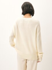 Emme Marella Cennare Knitted Crew Neck White Jumper - Image 2 of 3