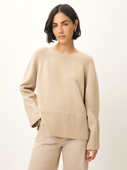 Emme Marella Cream Alaska Knitted Crew Neck Jumper - Image 1 of 5