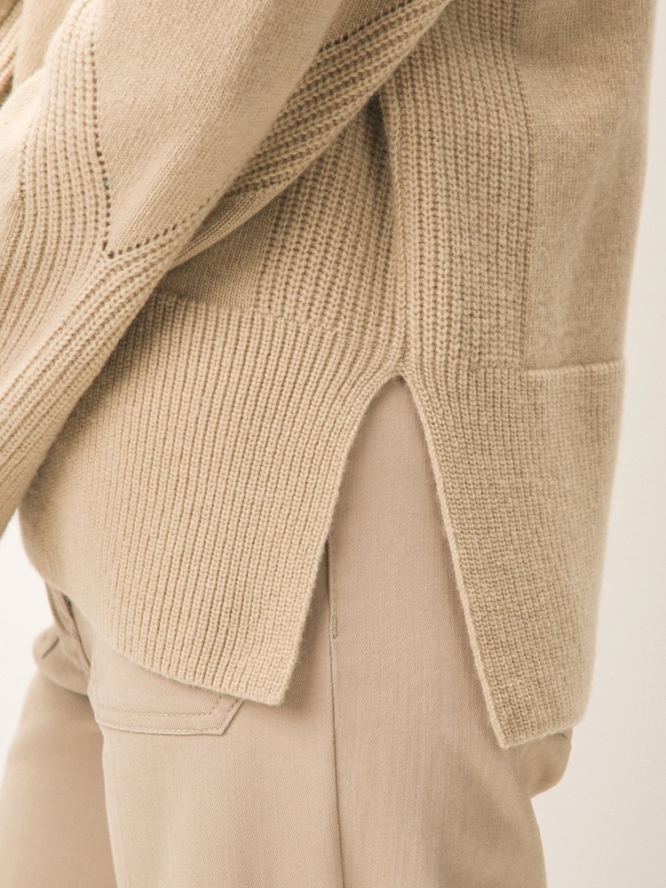 Emme Marella Cream Alaska Knitted Crew Neck Jumper - Image 5 of 5