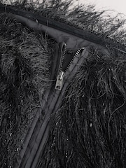 Black Tinsel Fringe Bandeau Boobtube Top - Image 6 of 7