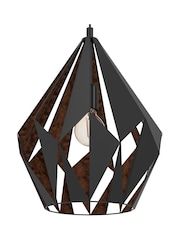 Eglo Black Copper Carlton 1 Geometric Pendant Light - Image 3 of 5