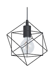 Eglo Black Straiton Steel Modern Geometric 3 Light Pendant - Image 3 of 5