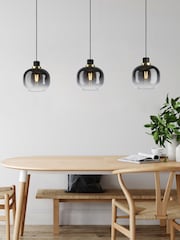 Eglo Black Brass OILELLA Linear Glass Pendant Light - Image 1 of 4