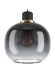 Eglo Black Brass OILELLA Linear Glass Pendant Light - Image 2 of 4