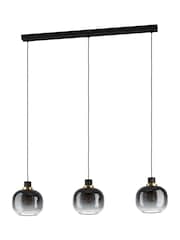 Eglo Black Brass OILELLA Linear Glass Pendant Light - Image 3 of 4