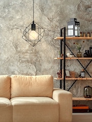 Eglo Black Straiton Steel Modern Geometric Pendant Light - Image 1 of 5