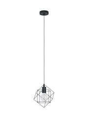 Eglo Black Straiton Steel Modern Geometric Pendant Light - Image 2 of 5
