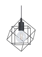 Eglo Black Straiton Steel Modern Geometric Pendant Light - Image 3 of 5