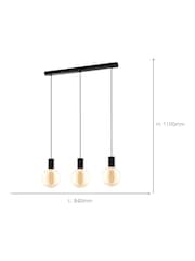 Eglo Black POZUETA Linear Pendant Light - Image 4 of 5