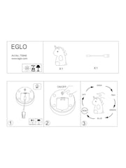 Eglo Pink Kids Castellino Fox Night Light Table Lamp - Image 5 of 5