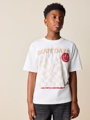 Ecru Skate Relaxed Fit Short Sleeve Graphic T-Shirt (3-16yrs) - Image 1 of 7