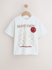 Ecru Skate Relaxed Fit Short Sleeve Graphic T-Shirt (3-16yrs) - Image 4 of 7