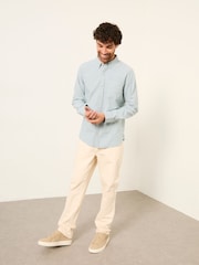 FatFace Jade Green Long Sleeve Oxford Dobby Shirt - Image 3 of 5