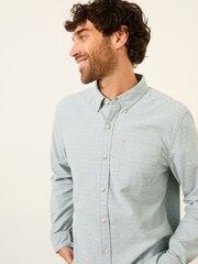 FatFace Jade Green Long Sleeve Oxford Dobby Shirt - Image 4 of 5