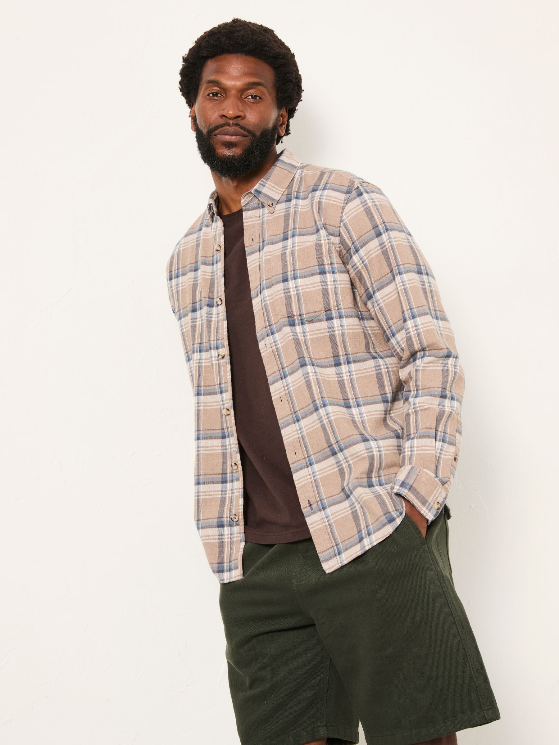 Buy FatFace Oaklyn Dark Natural Long Sleeve Check Shirt from Next USA
