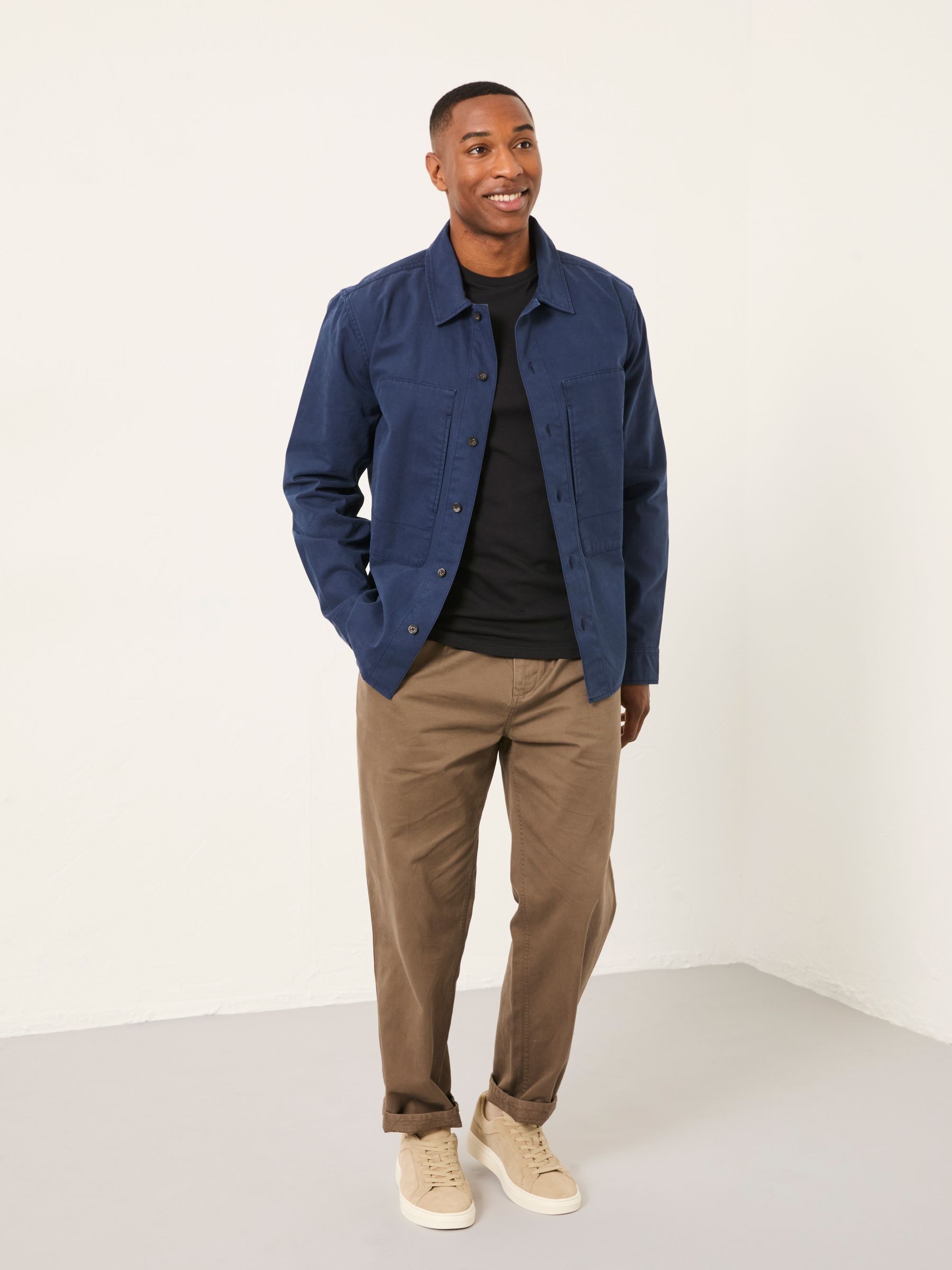 Buy FatFace Indigo Blue Long Sleeve Octon Overshirt from the Next UK ...
