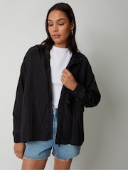 Threadbare Black Chrome Packaway Rain Mac - Image 1 of 4