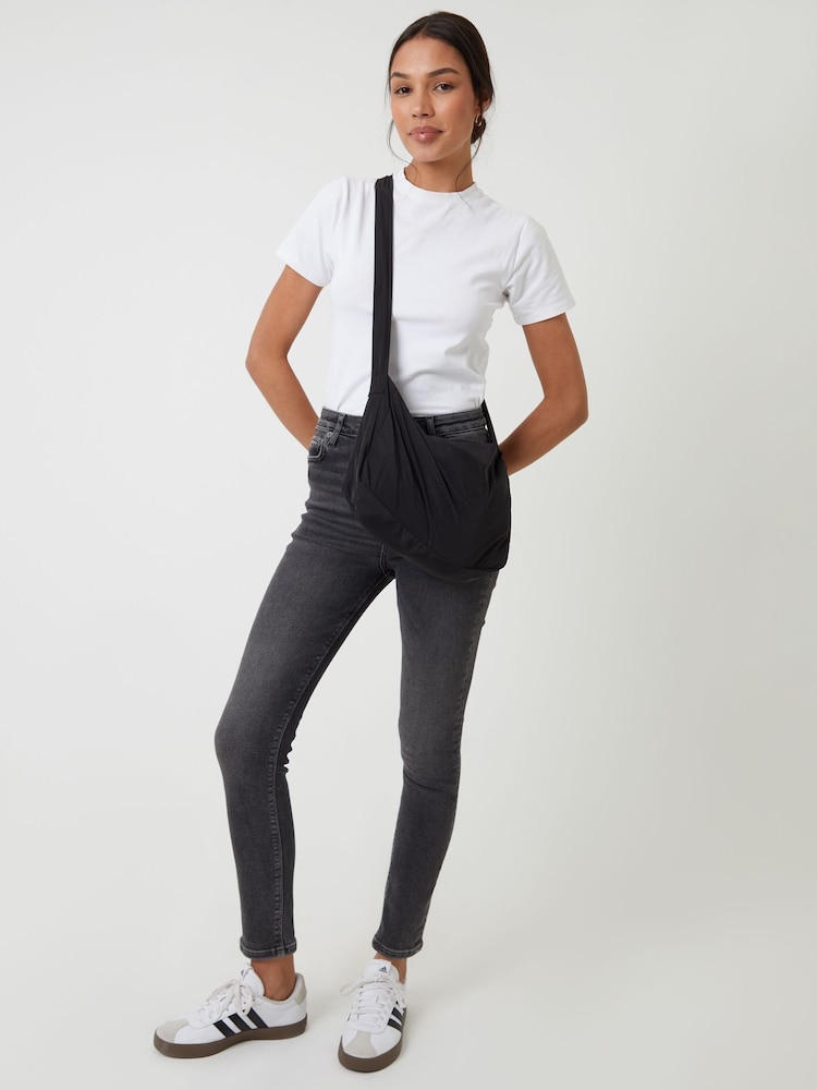 Threadbare Black Long Packaway Rain Mac - Image 3 of 4