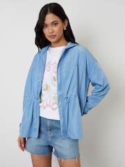 Threadbare Blue Packaway Rain Mac - Image 1 of 4