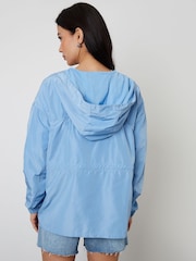 Threadbare Blue Packaway Rain Mac - Image 2 of 4