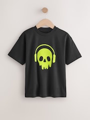 Blue/Black/Green Relaxed Fit Graphic Print Short Sleeve T-Shirts 3 Pack (3-16yrs) - Image 2 of 8