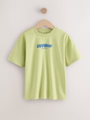 Blue/Black/Green Relaxed Fit Graphic Print Short Sleeve T-Shirts 3 Pack (3-16yrs) - Image 3 of 8