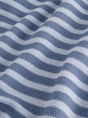 Blue/White/Brown Stripe Textured Relaxed Fit T-Shirts 3 Pack (3-16yrs) - Image 8 of 8