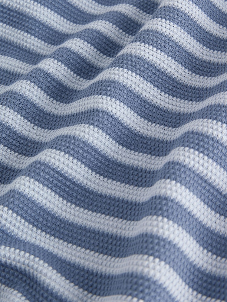 Blue/White/Brown Stripe Textured Relaxed Fit T-Shirts 3 Pack (3-16yrs) - Image 8 of 8