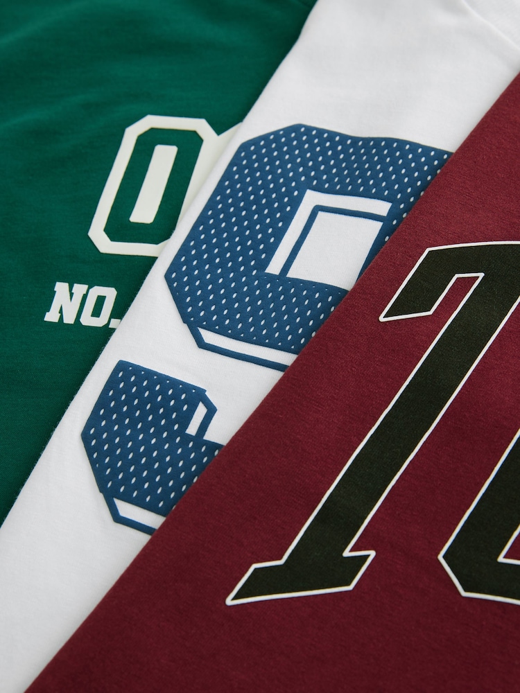 رياضي أبيض/أخضر/توتي - حزمة من 3 قطع تيشرت بكُم قصير بتلبيس مريح مزيَّن بطبعة جرافيك (3-16سنوات) - صورة 7 من 7 رياضي أبيض/أخضر/توتي - حزمة من 3 قطع تيشرت بكُم قصير بتلبيس مريح مزيَّن بطبعة جرافيك (3-16سنوات) - صورة 7 من 7