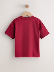 Berry/Ecru/Purple Relaxed Fit Graphic Print Short Sleeve T-Shirts 3 Pack (3-16yrs) - Image 3 of 7