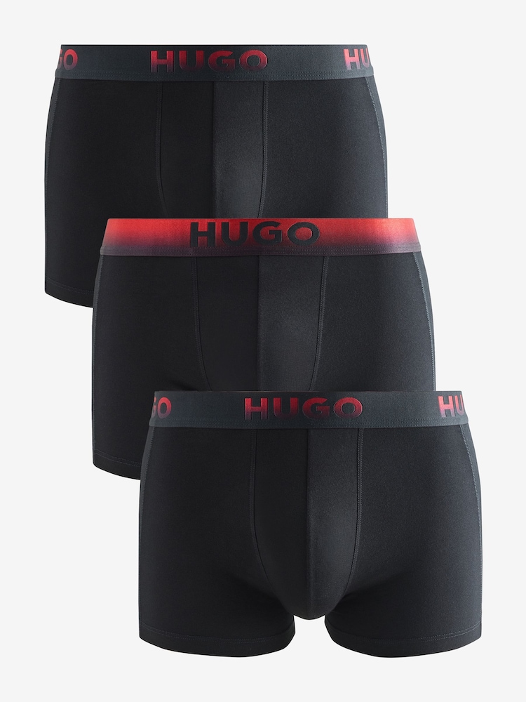 HUGO Black Gift Box Boxers 3 Pack - Image 1 of 4 HUGO Black Gift Box Boxers 3 Pack - Image 1 of 4