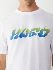Camiseta com Print gráfico e logotipo HUGO - Imagem 4 de 4