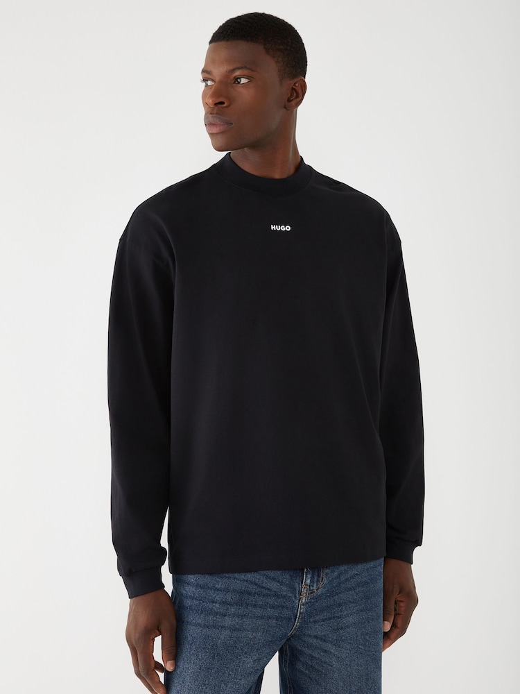 HUGO Black Hugo Relaxed Fit Sweatshirt - Image 1 of 4