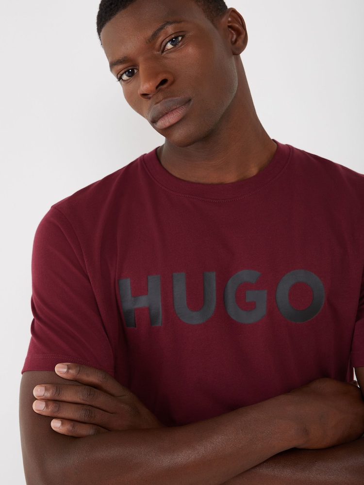 HUGO Red Tonal Logo T-Shirt - Image 4 of 4