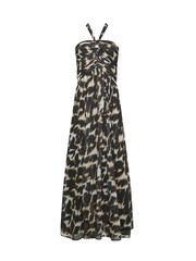 Star by Julien MacDonald Grey Leopard Print Halter Dress - Image 1 of 1