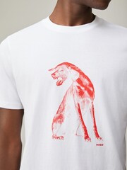 HUGO Dog Graphic Print T-Shirt - Imagem 4 de 4