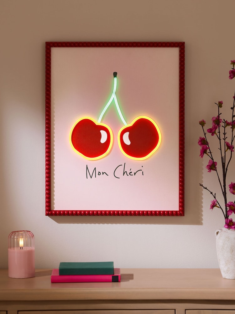 Red Mon Cheri Light Up Wall Art - Image 1 of 10