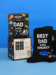 United Odd Socks Black Galaxy Boxed Dad Socks Gift - Image 4 of 5