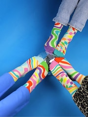 United Odd Socks Pink Stay Groovy Socks 3 pack - Image 2 of 4
