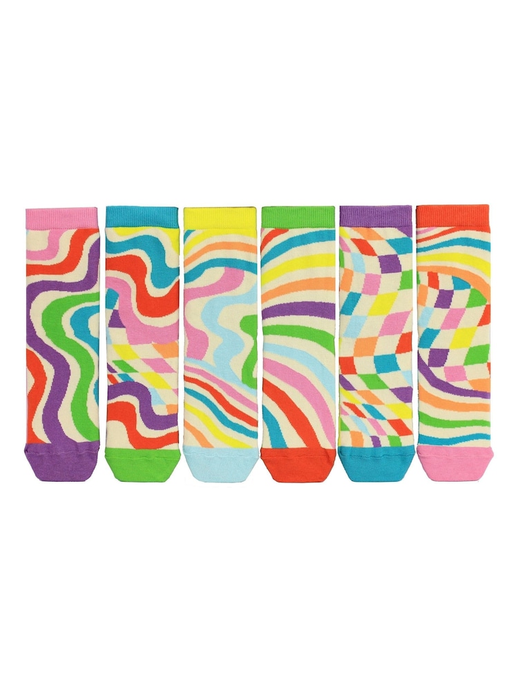 United Odd Socks Pink Stay Groovy Socks 3 pack - Image 4 of 4