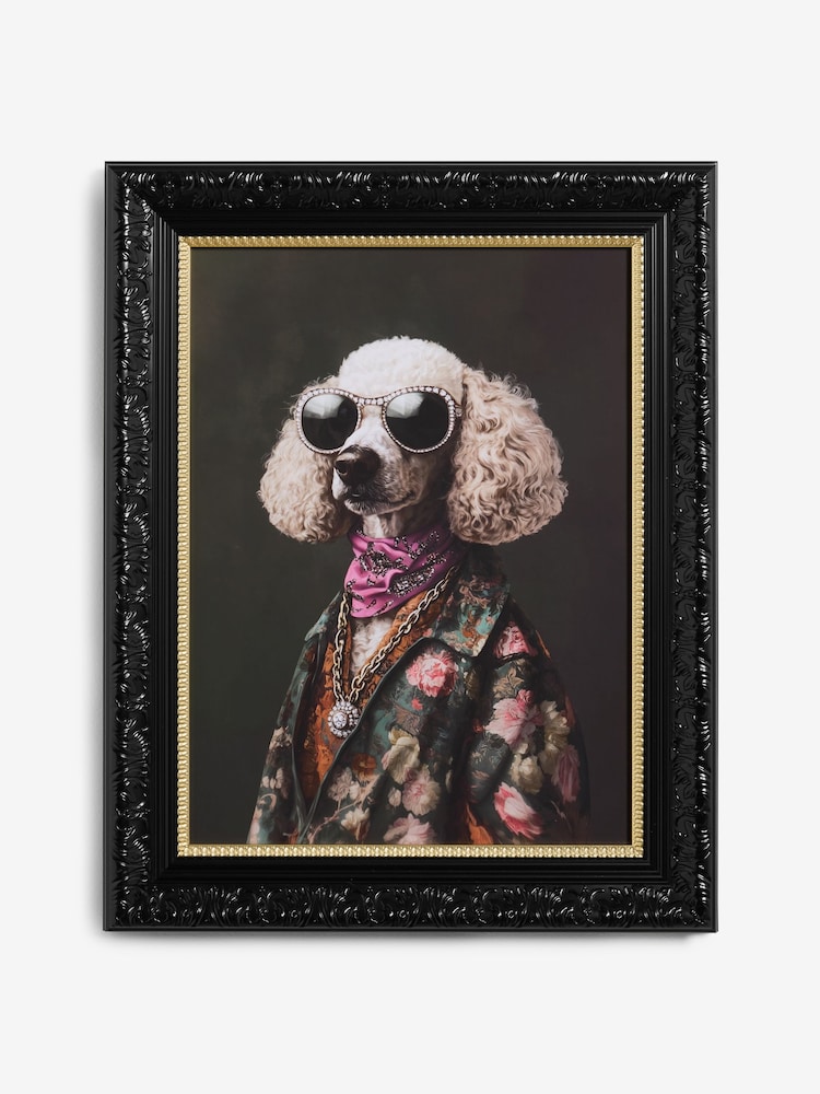 Black Glamourous Dressed Animal Print Wall Art - Image 1 of 2