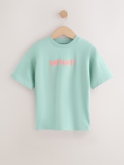 Mineral Green Relaxed Fit Short Sleeve Graphic T-Shirt (3-16yrs) - Image 1 of 4